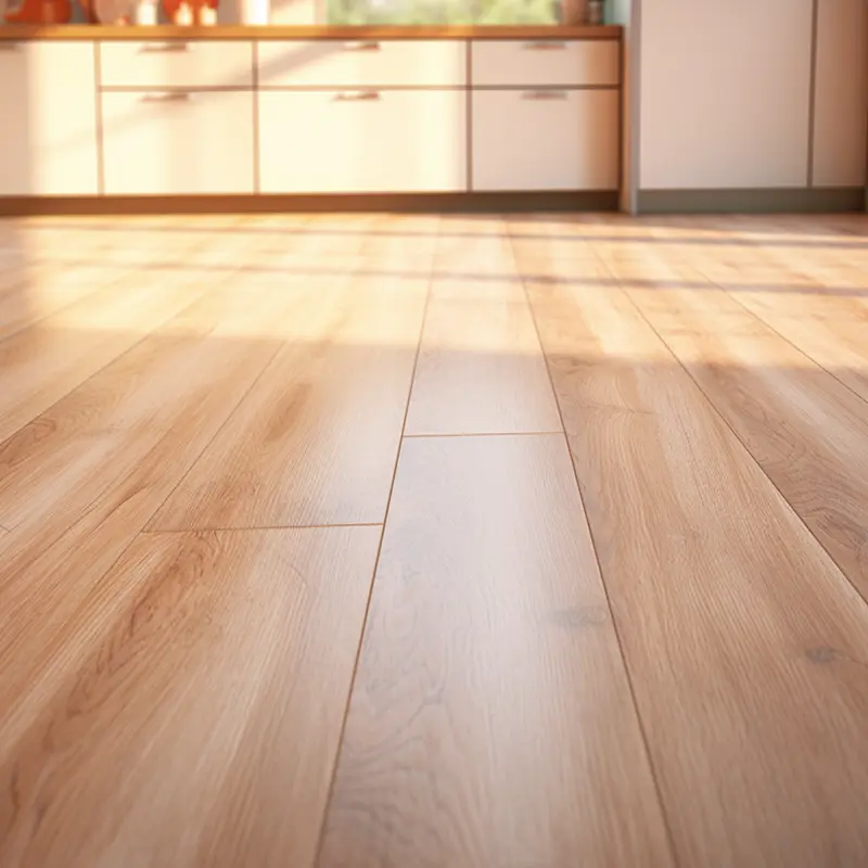 A wood finish veneer floor. Fixation Surface Repair Specialists offer expert repair & restoration.