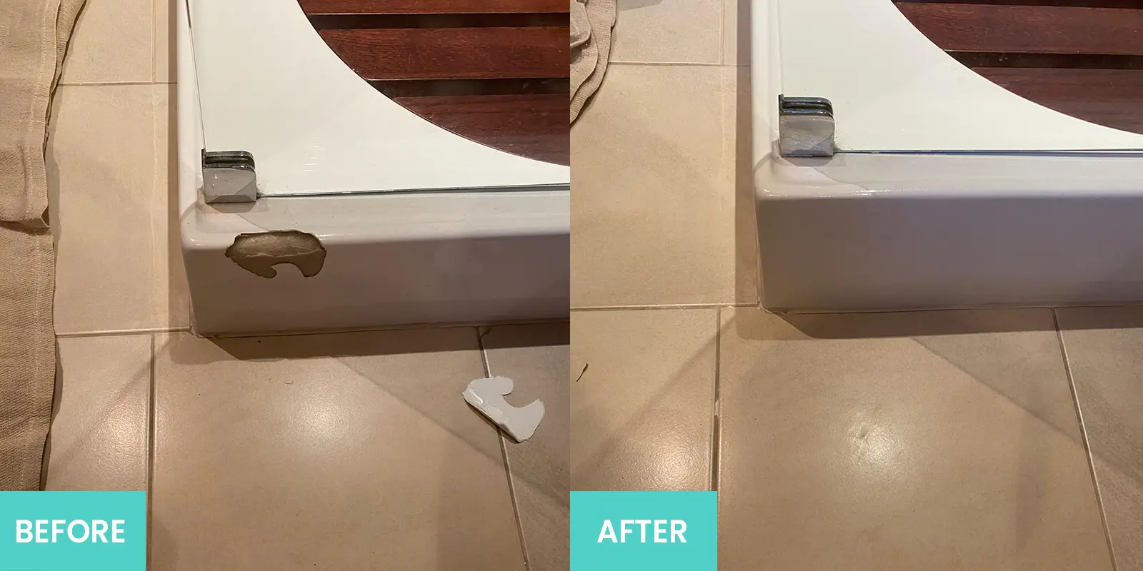Fixation Surface Repair Specialists Shower Tray Repairs Before and After